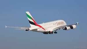 emirates airbus a380 start