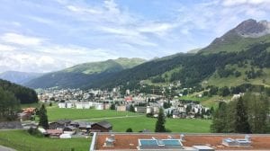 InterContinental Davos Balkon Aussicht