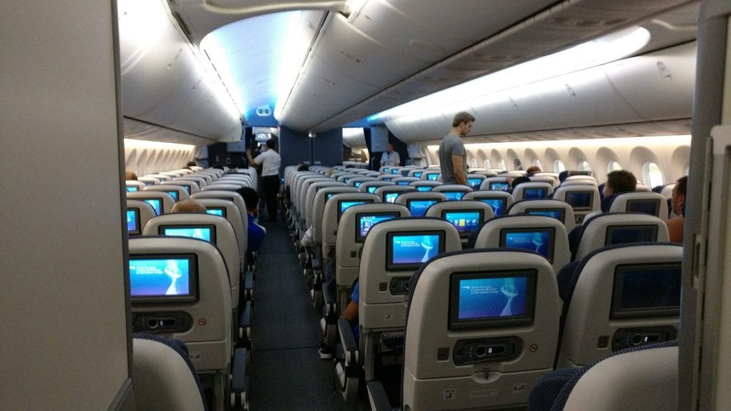 British Airways Economy Class Langstrecke Boeing 787 Kabine
