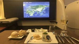 japan airlines first class boeing 777 caviar 2