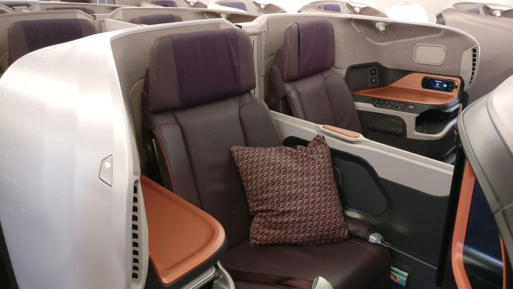 Singapore Airlines Business Class Airbus A380 Sitz 4