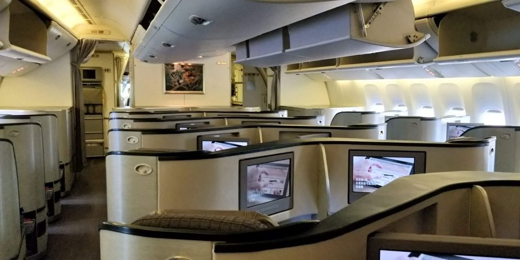 Eva Air Business Class Boeing 777 Grosse Kabine