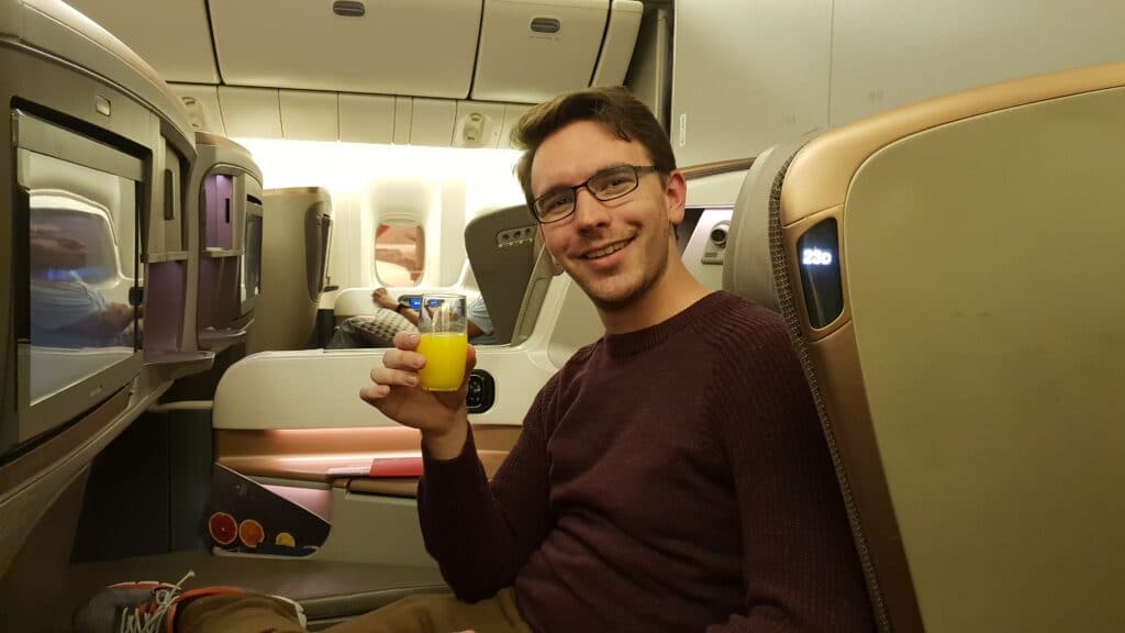 Alex Woche Bei Reisetopia 777 Singapore Airlines Welcome Drink