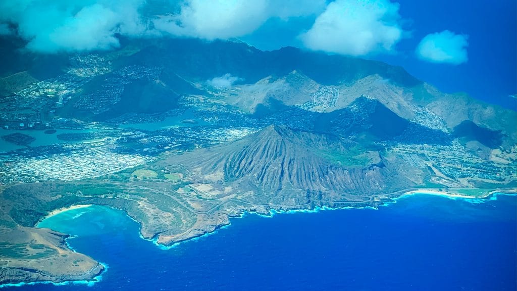 Linda Hawaii 2019 2 Hanuma Bay Und Coco Head (Oahu) Aus Dem Mokulele Flugi