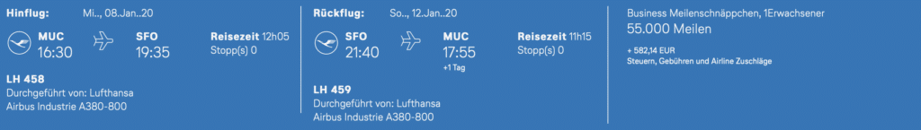 Lufthansa Meilenschnaeppchen