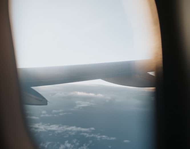 Airplane Window View