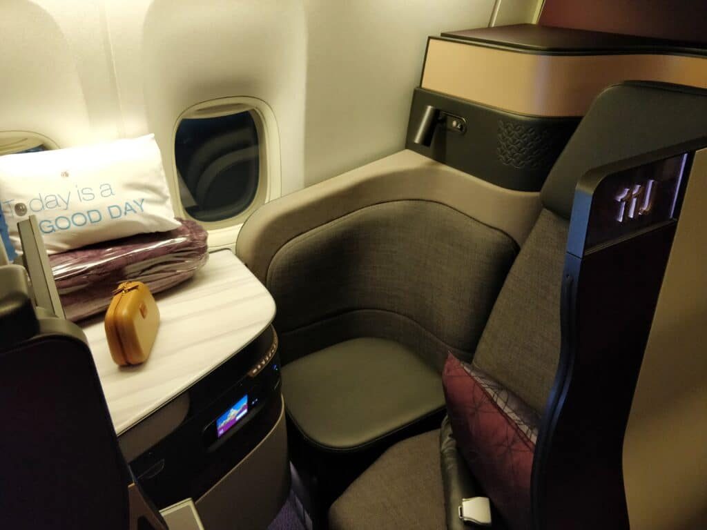 Qatar Airways QSuite Business Class Sitz 9 1024x768