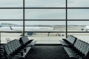 Delta Airplane On Airport