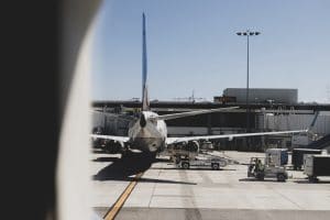 Flughafen Flugzeug Fenster Ausblick