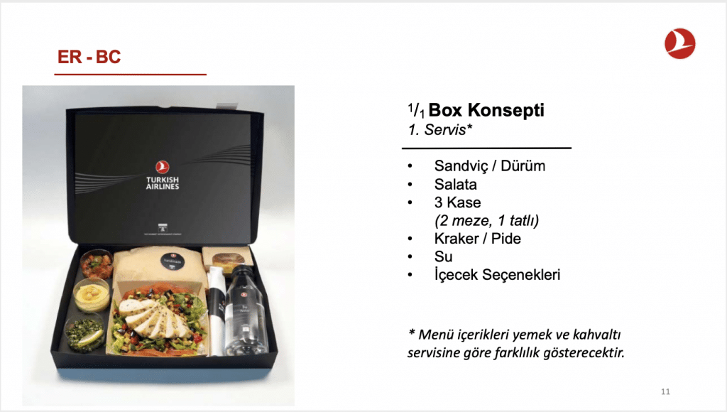 Turkish Airlines Business Class Catering Langstrecke