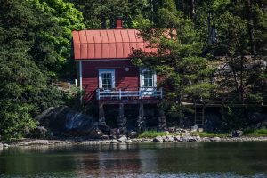 Finnland Wasser Sommerhaus Wald