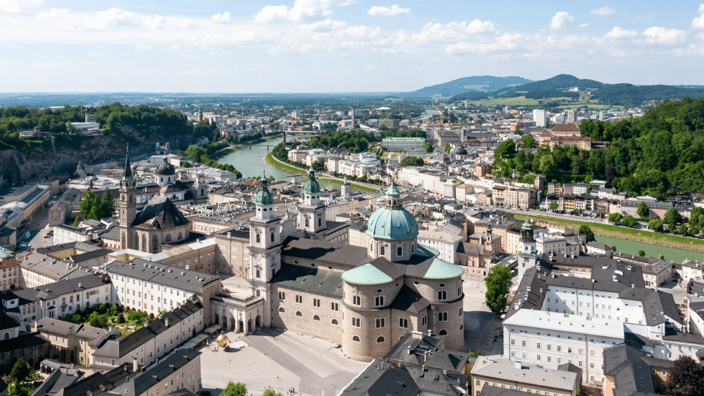 Standort des Luxushotels Radisson Blu Altstadt in Salzburg