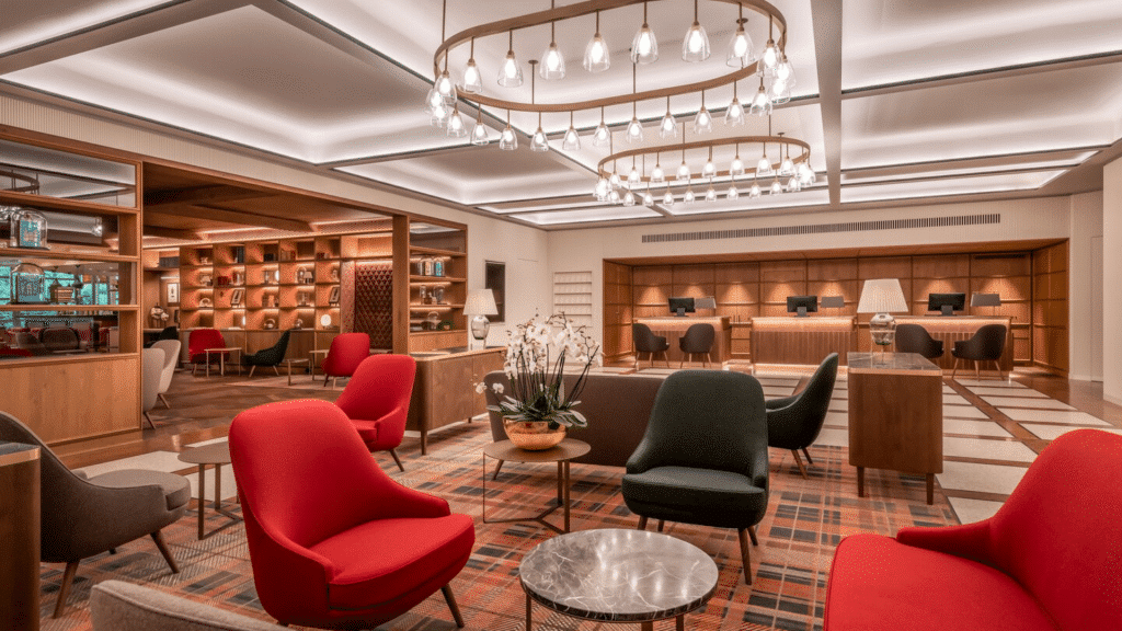 Die Lobby des Luxushotels Sheraton Grand in Salzburg