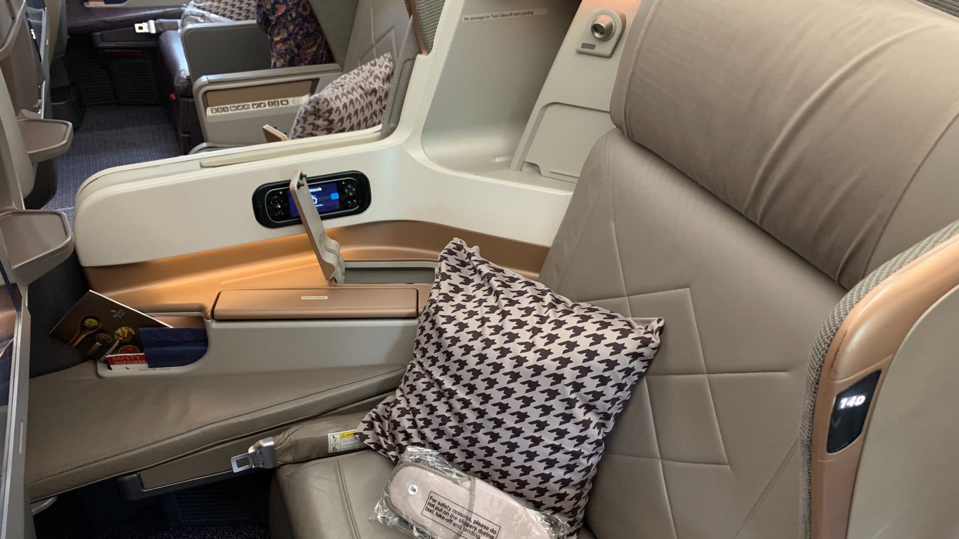 Singapore Airlines Business Class Airbus A350 Sitz 1