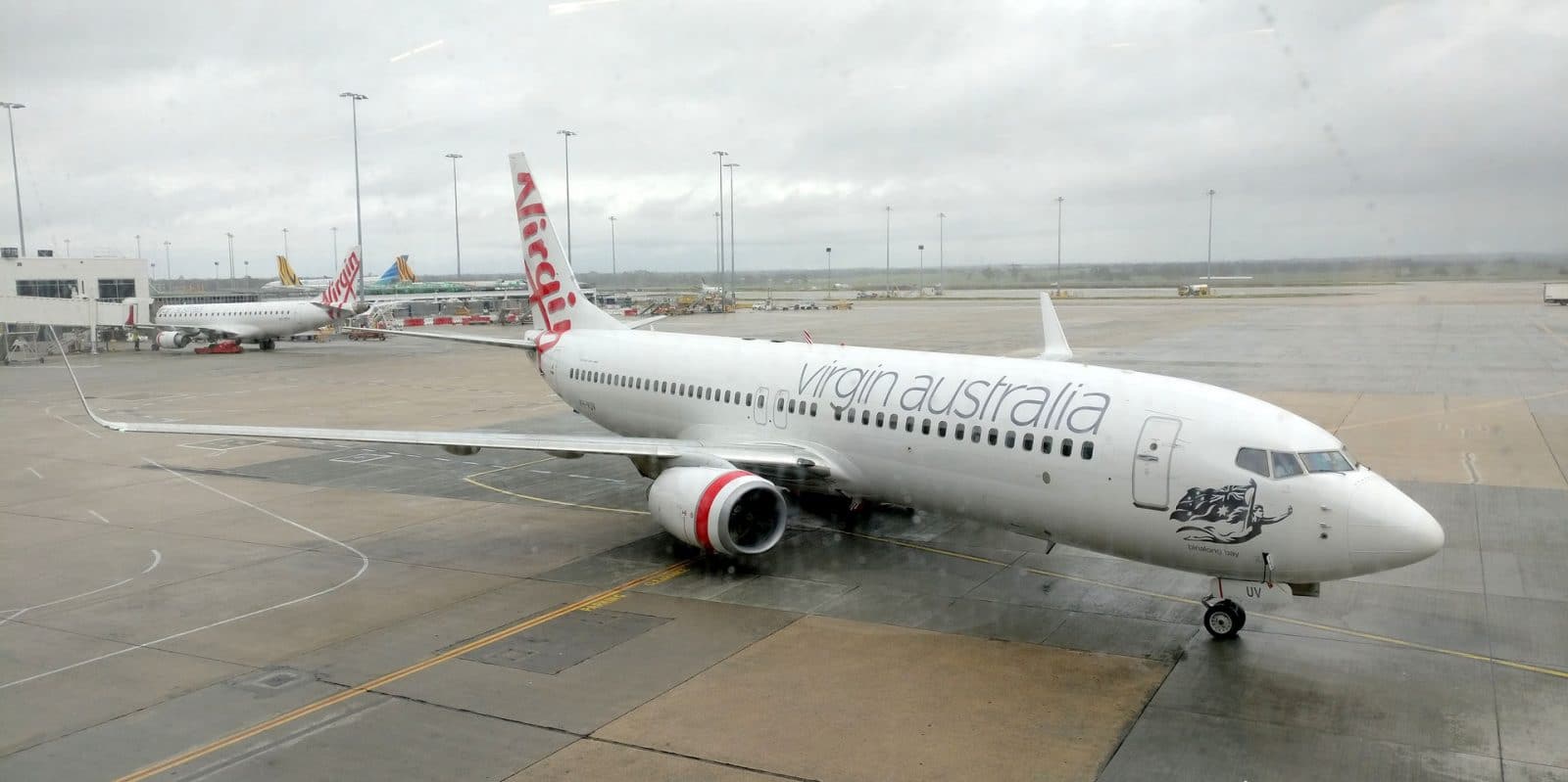 Virgin Australia Lounge Melbourne Ausblick Boeing 737-800