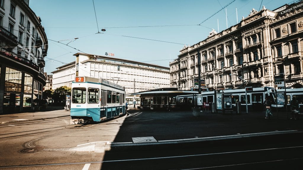 Zürich Paradeplatz Tram