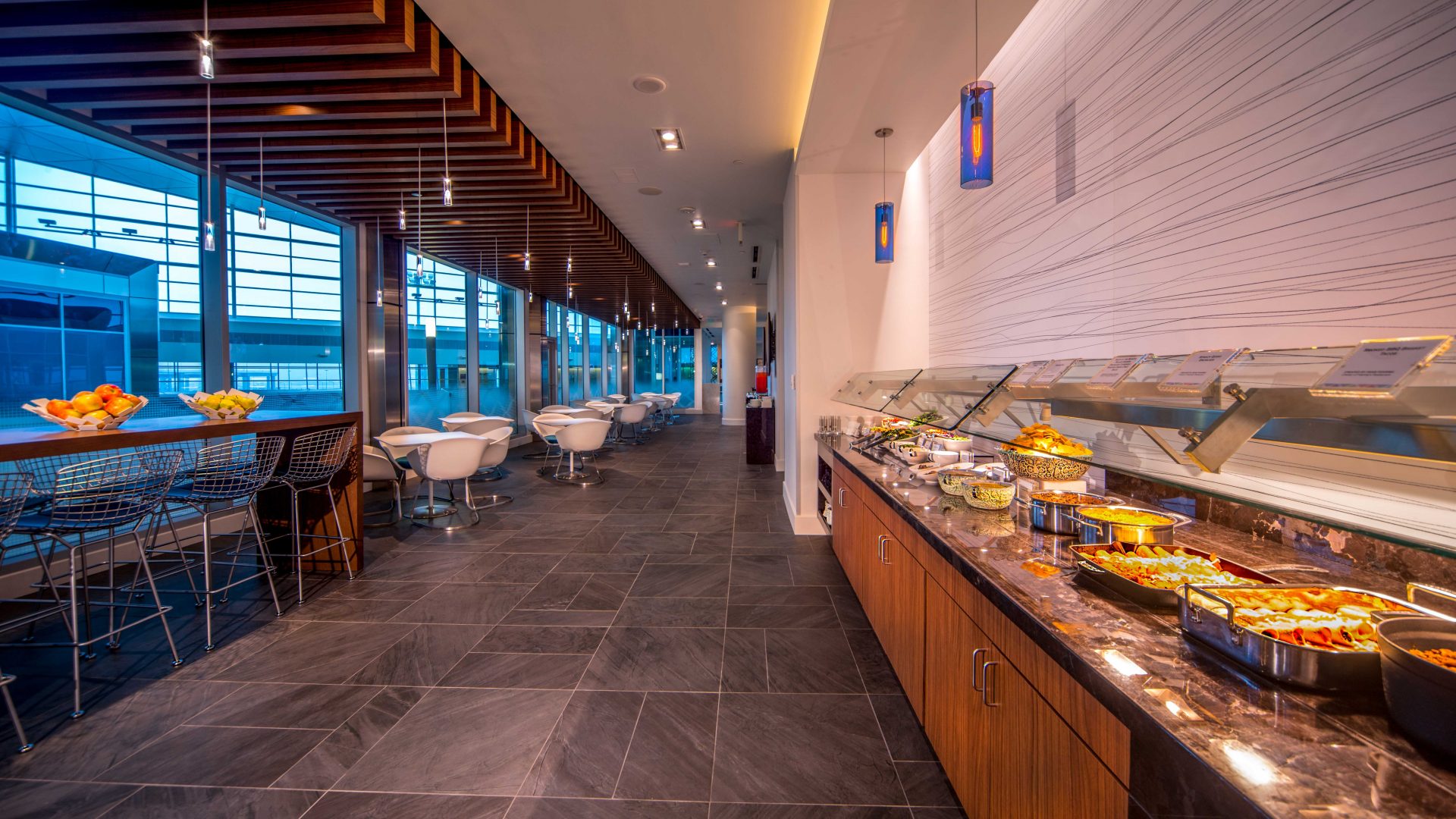 Buffet Area At Centurion Lounge At DFW Big Cropped