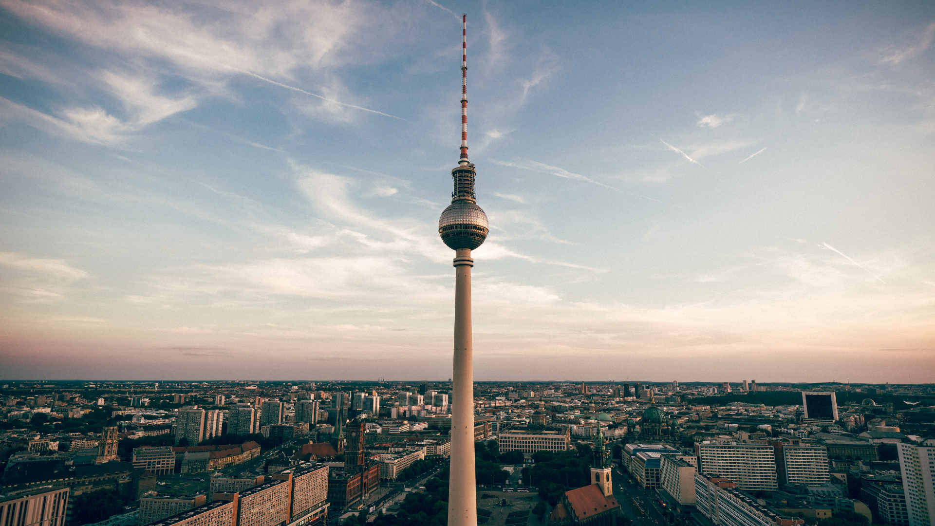 Blick Auf Den Fernsehturm Berlin
