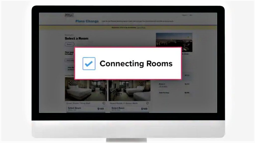 Hilton Connecting Rooms Option