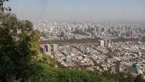 Cerro San Cristobal Santiago De Chile Ausblick Cropped