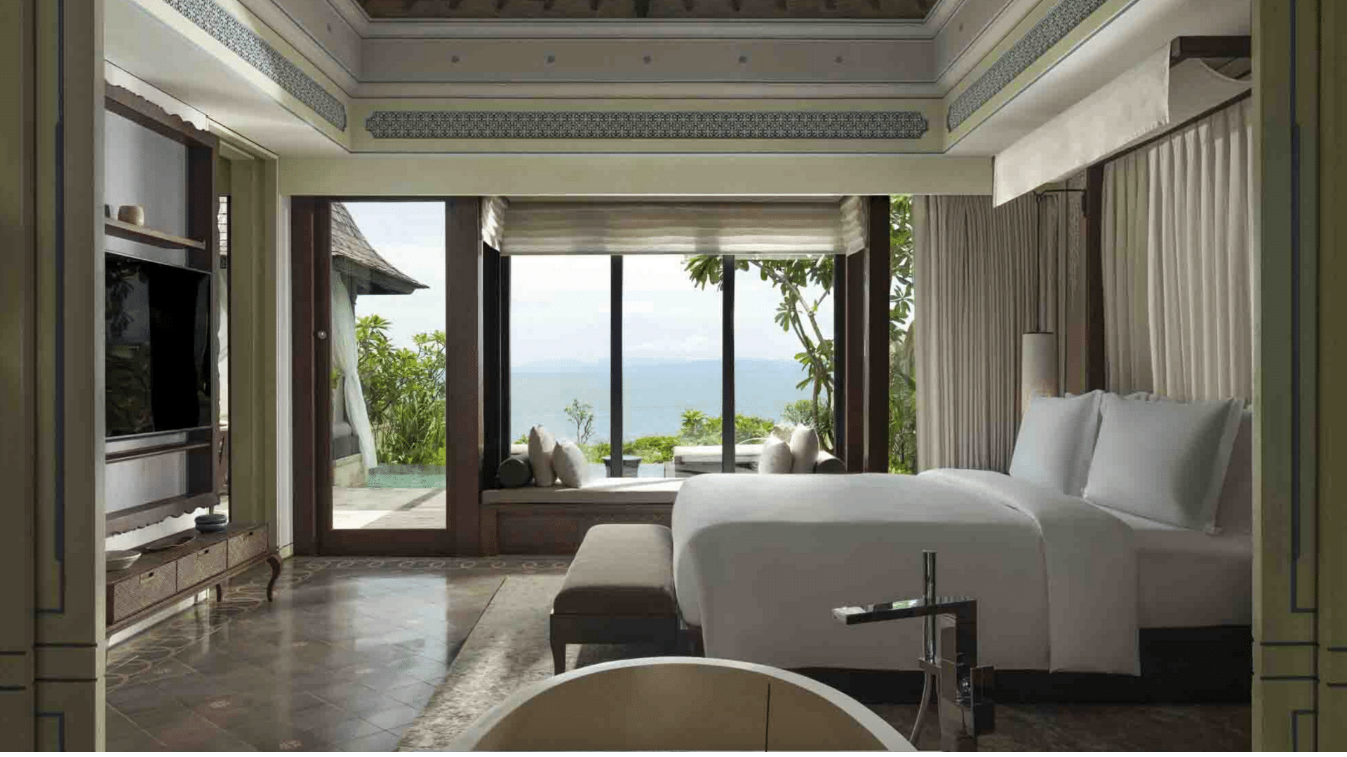 Jumeirah Bali Resort Villa Schlafzimmer Ausblick