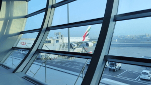 Ausblick Auf Das Rollfeld Emirates First Class Lounge Dubai C 