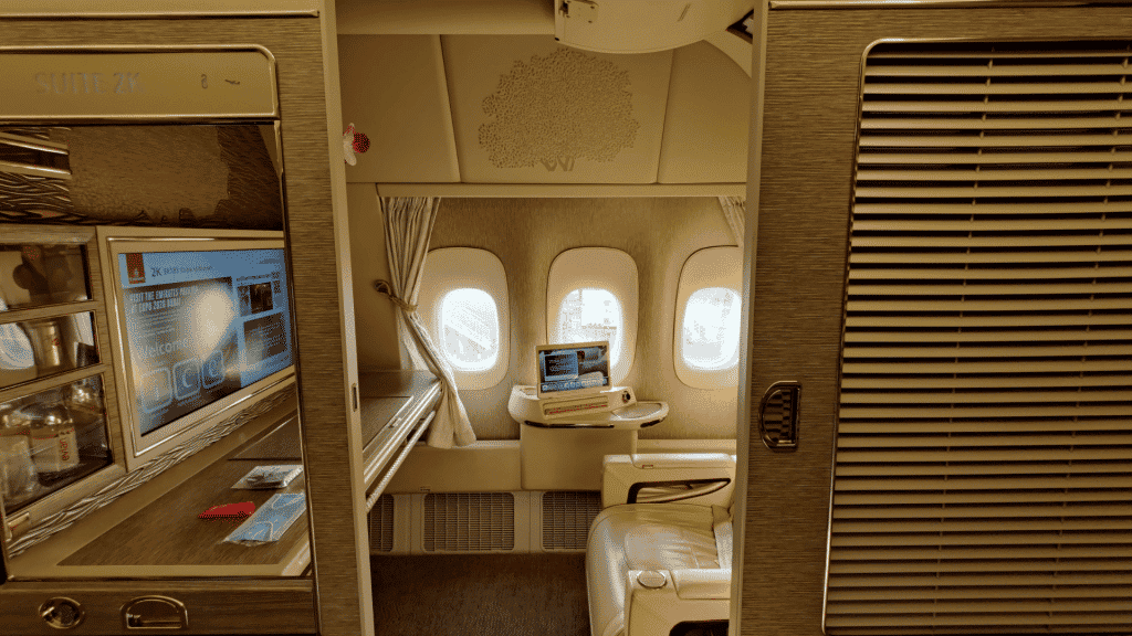 Verschliessbare Fenster In Der Emirates First Class Suite Boeing 777
