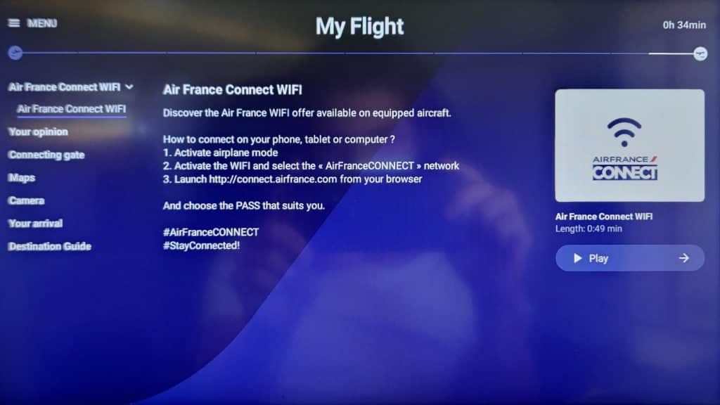 Air France Business Class Boeing 777 WiF