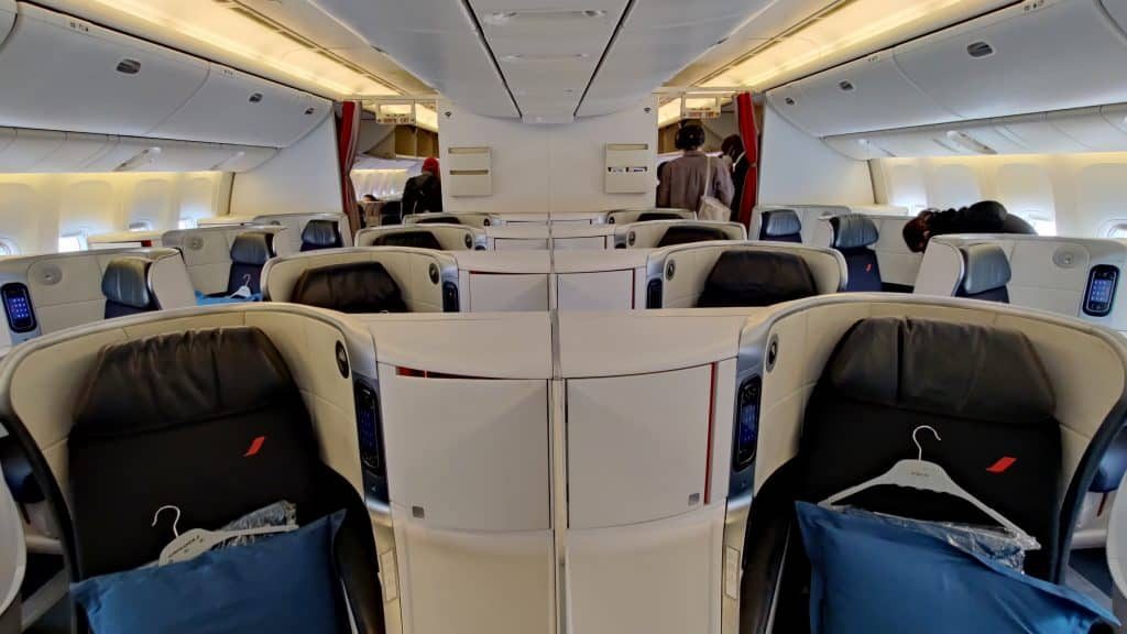 Mittelsitze In Der Kabine Air France Business Class Boeing 777 