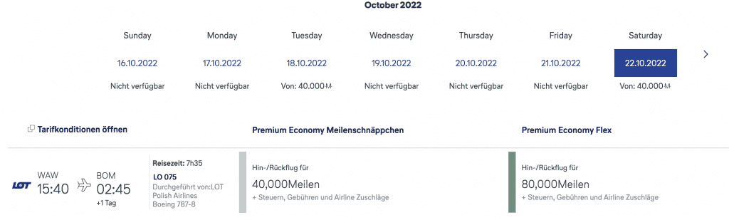 Screenshot Meilenschnäppchen LOT August 2022 1024x309