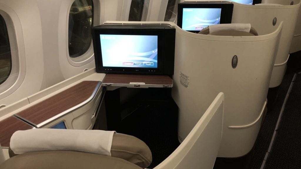 Saudia Business Class Boeing 787 Sitz Hinten