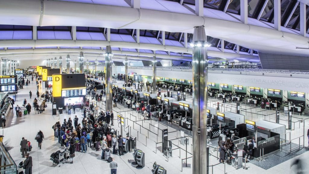 Heathrow Airport, Terminal 2A, Check In Hall, November 2015.