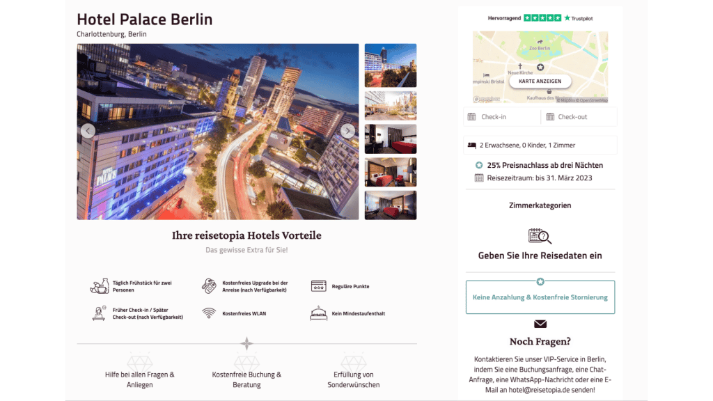 Reisetopia Hotels Hotel Palace Berlin Detailseite Bildergalerie