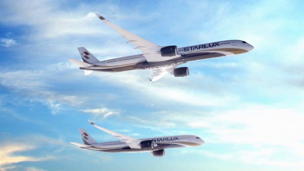 STARLUX Airlines’ A350 XWBs In The A350 1000 And A350 900 Versions Cropped