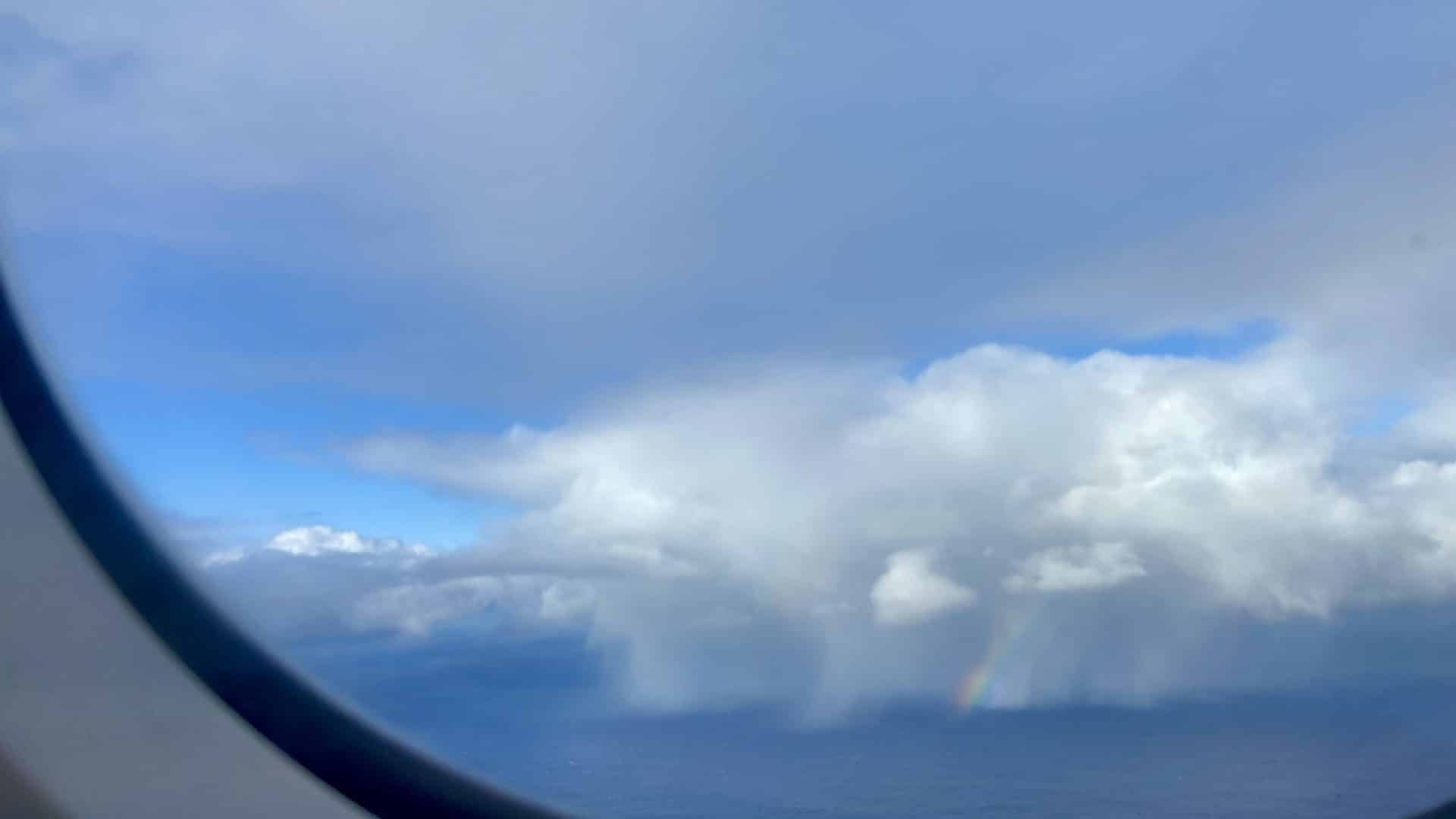 Fensterplatz Mauritius Regenbogen