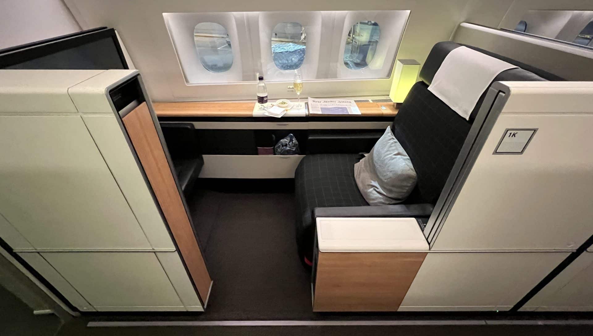 Swiss First Class Boeing 777 Sitz