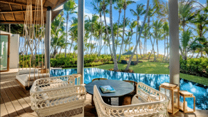 Waldorf Astoria Seychellen Platte Island, Villa Pool Terrasse