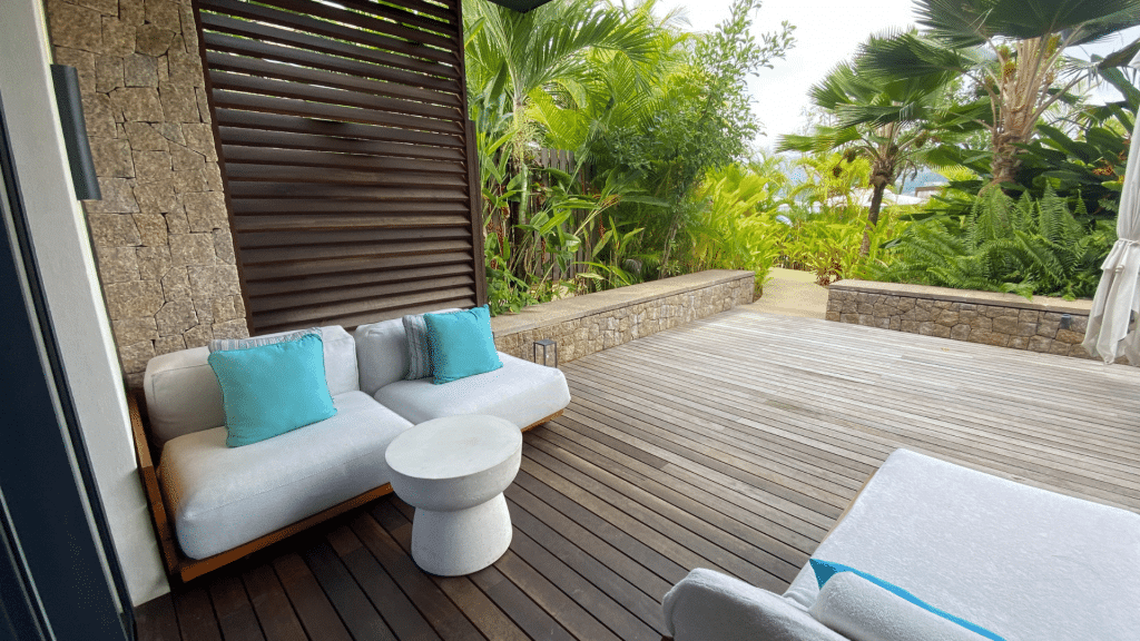 Mango House Seychelles Terrasse Sitzgelegenheit 2 1