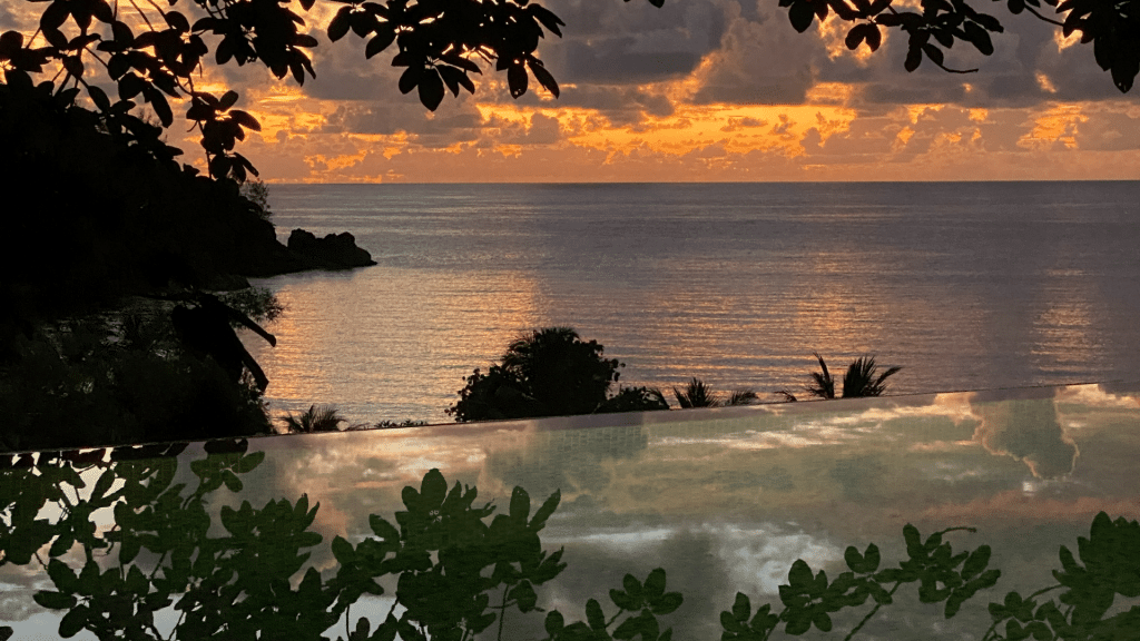 Four Seasons Seychelles Sonnenuntergang