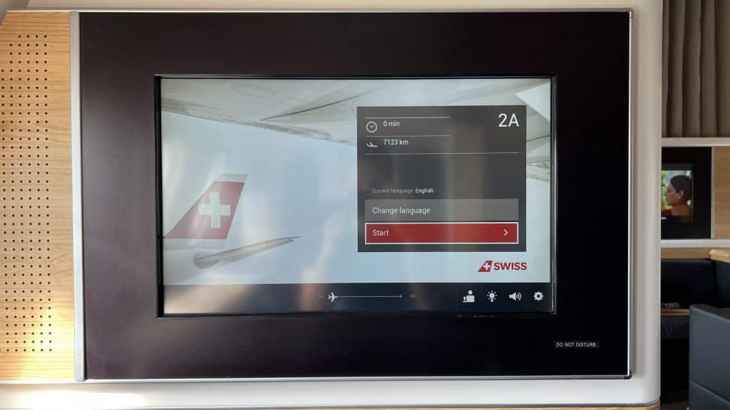 Swiss First Class Airbus A330 Entertainment