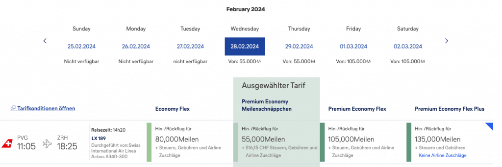 Meilenschnaeppchen November 2023 Verfuegbarkeiten