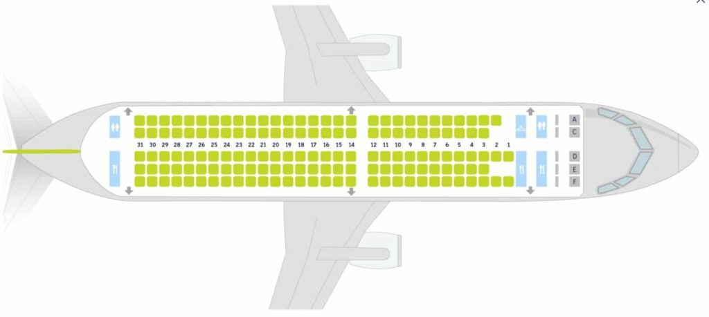 AirBaltic A220 Seating Map