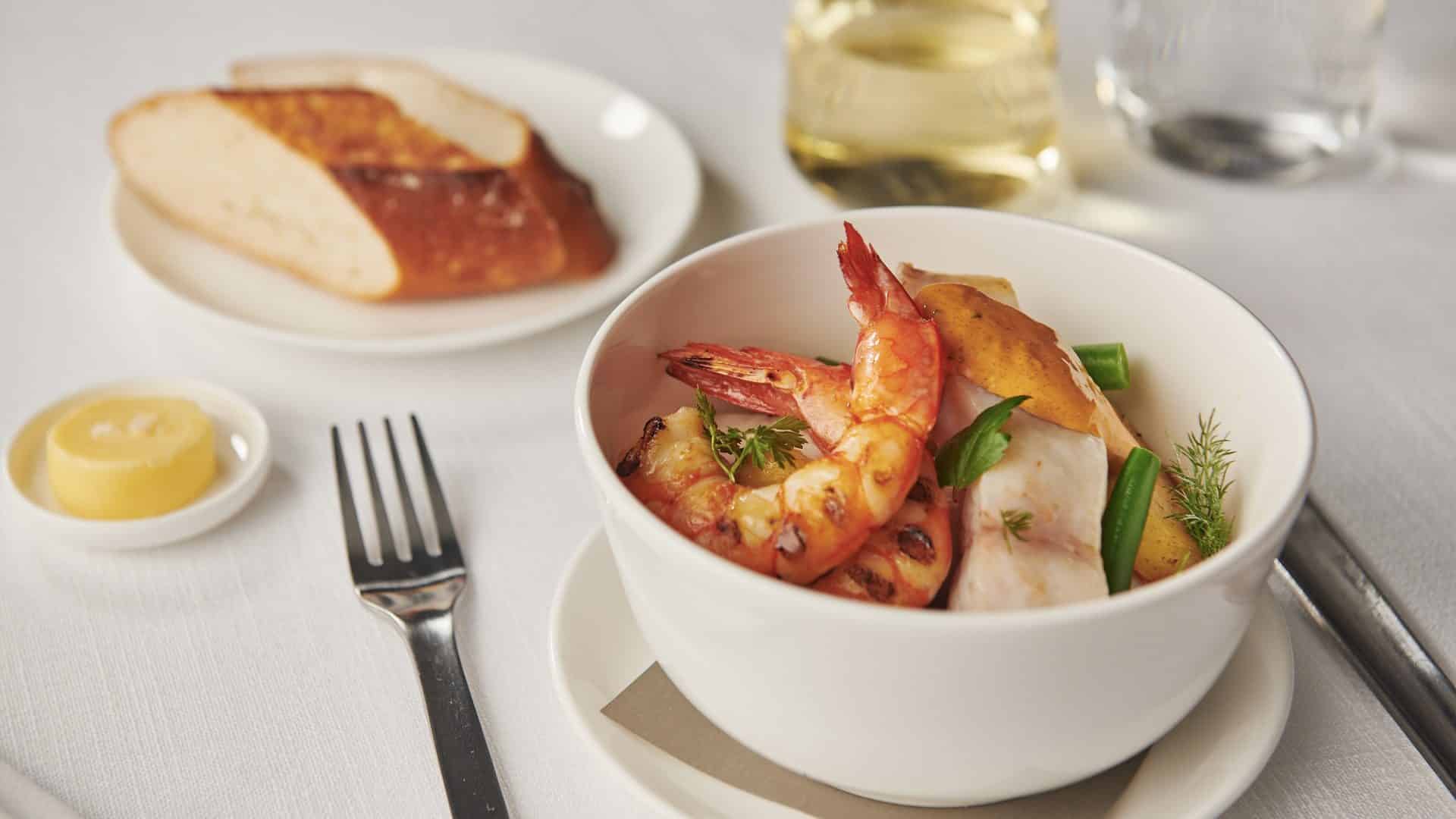 Qantas Perth Paris Menu