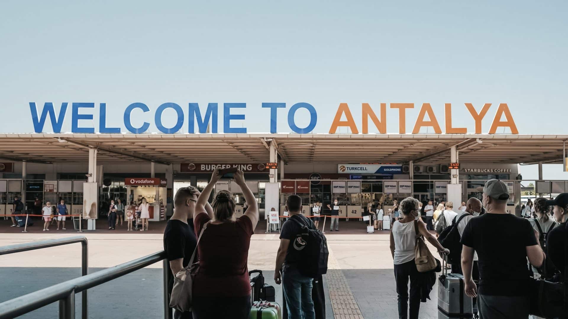 Vacationers And Tourists Arrive In Antalya Resorts. Rest And Travel In Turkey