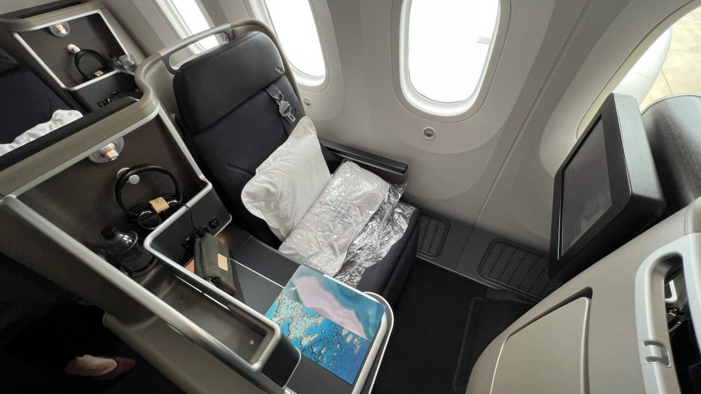 Qantas Business Class Boeing 787 Sitz 2