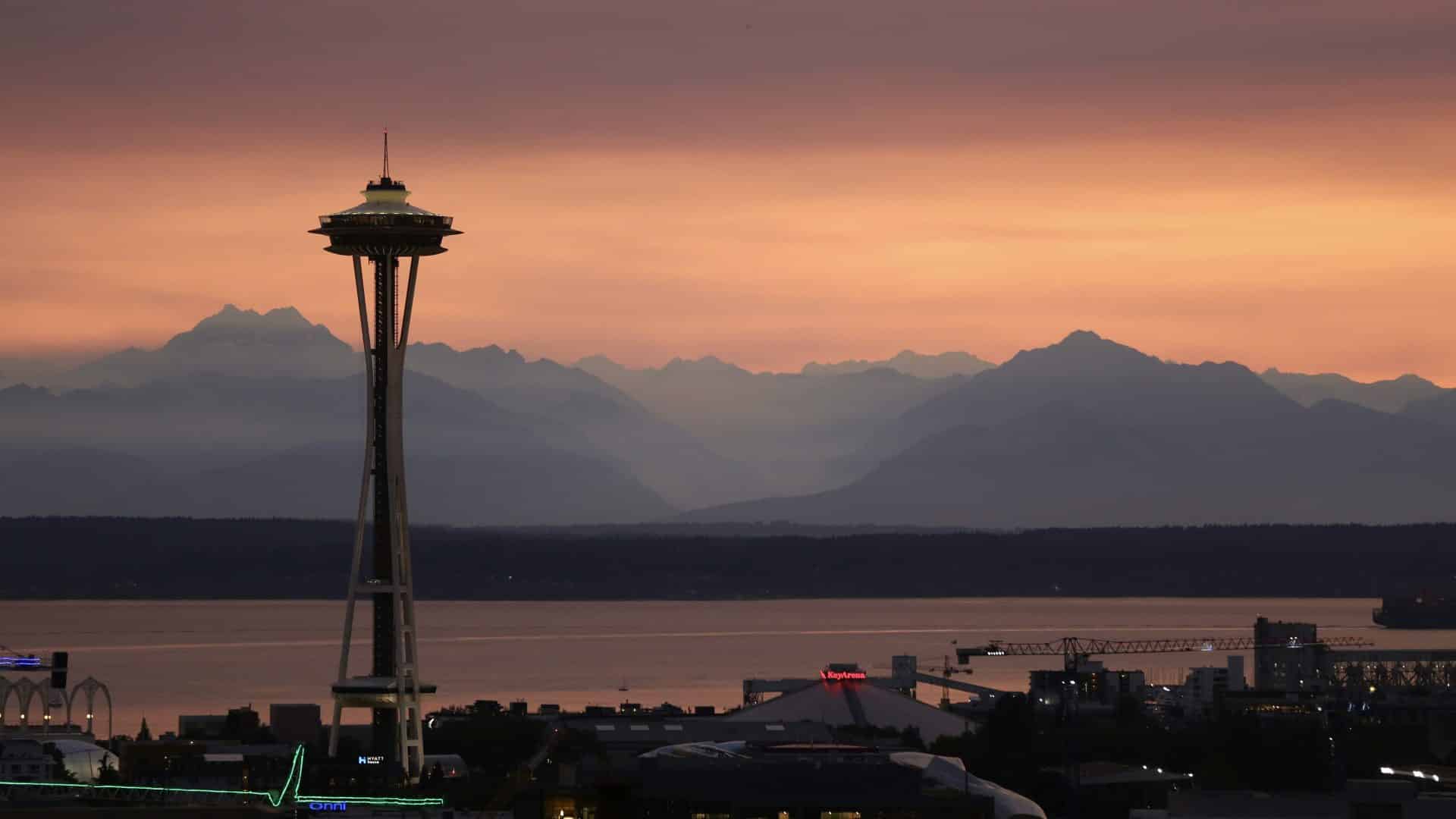 Seattle Sonnenuntergang Skyline