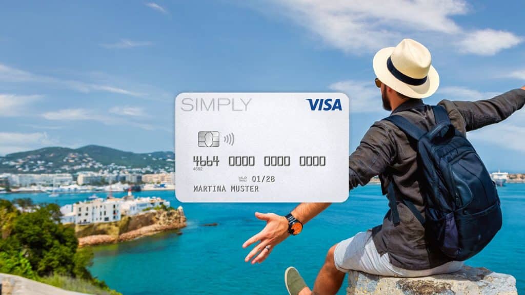 Simply card Smart Kreditkarte Reise mit Aussicht aufs Meer