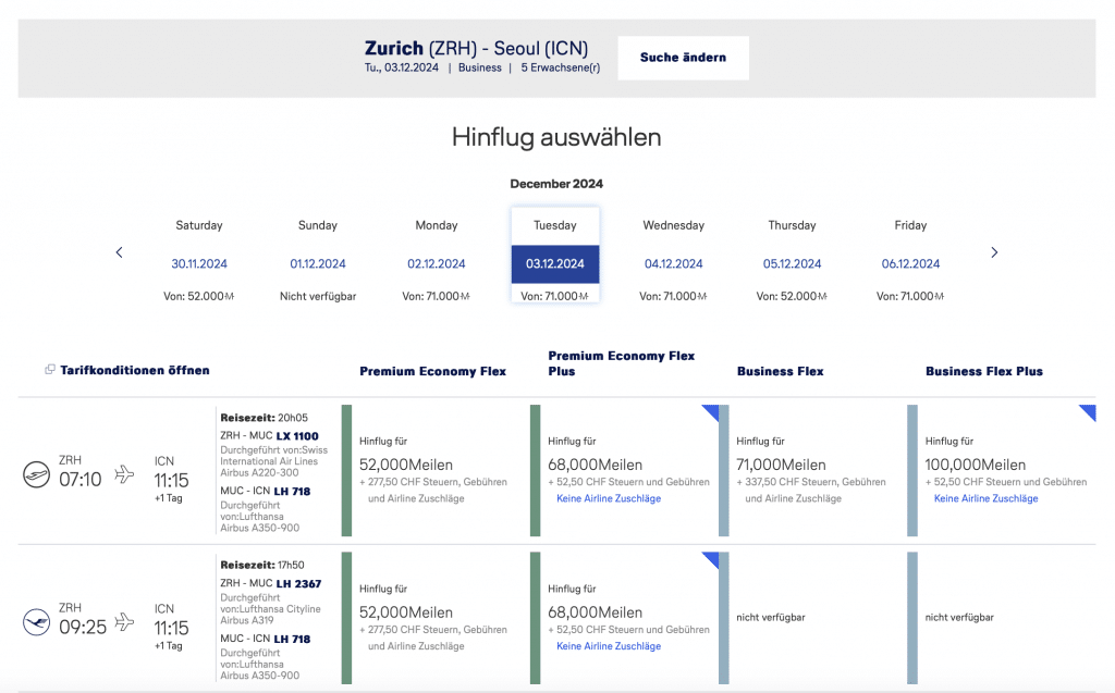 ZRH – ICN