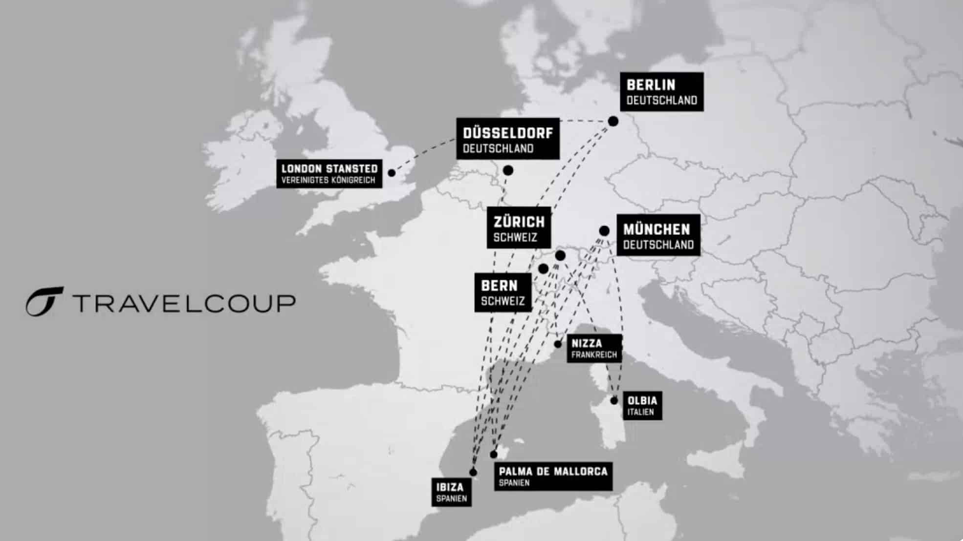 Travelcoup ergänzt den Sommerflugplan 2025 um fünf neue Ziele