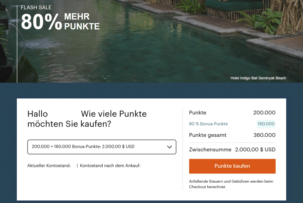 IHG Punkte Flash Sale Mai 2025